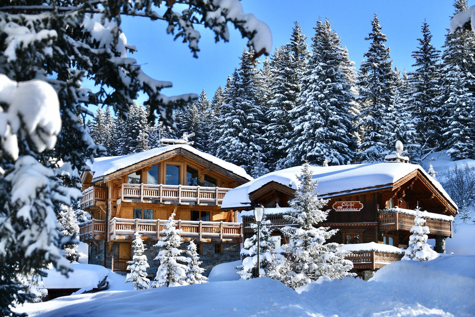 Amazing luxury wooden Chalets on the slopes of famous Courchevel ski resort