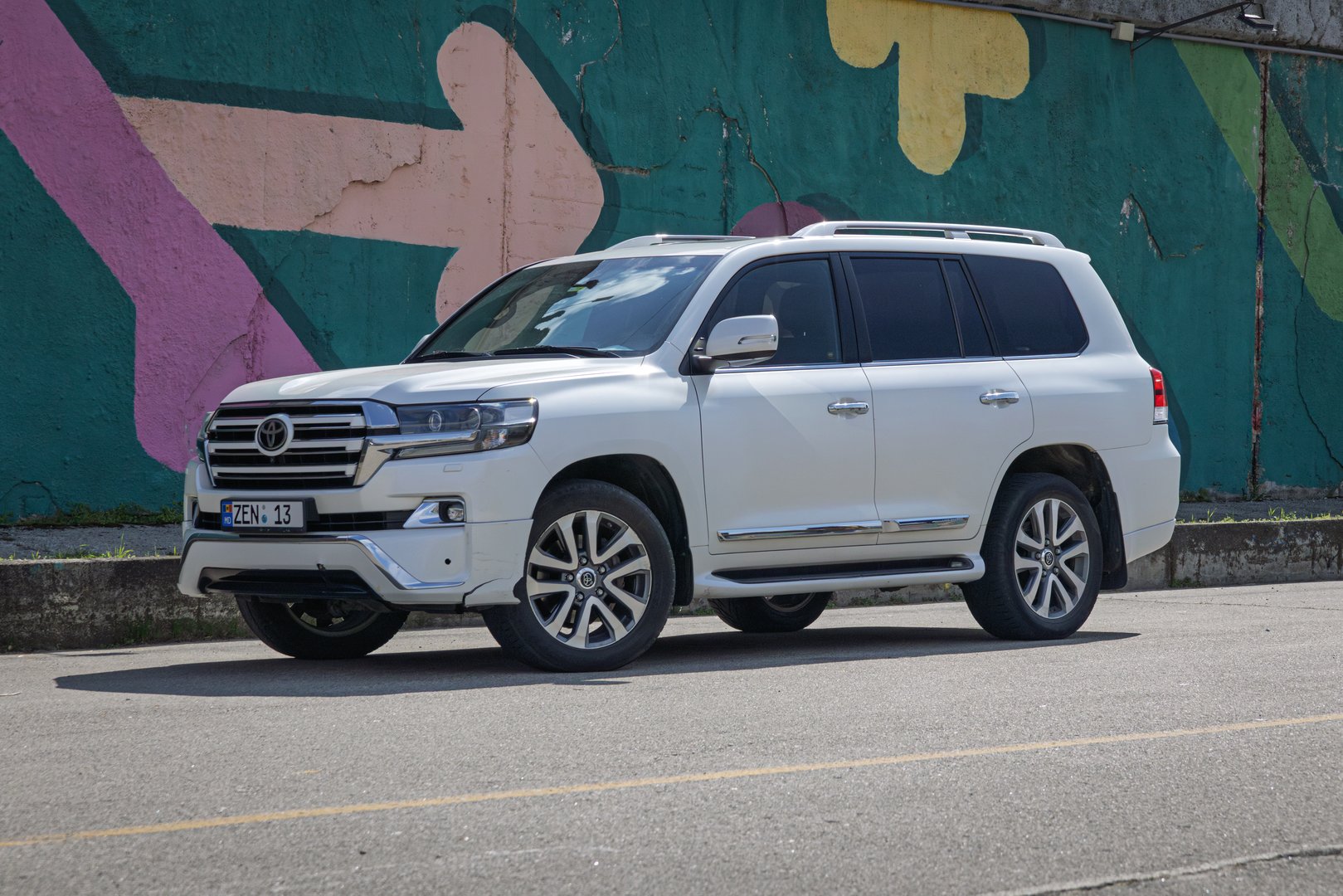 Chisinau, Moldova-April 13, 2025: 2016 Toyota Land Cruiser 200-series