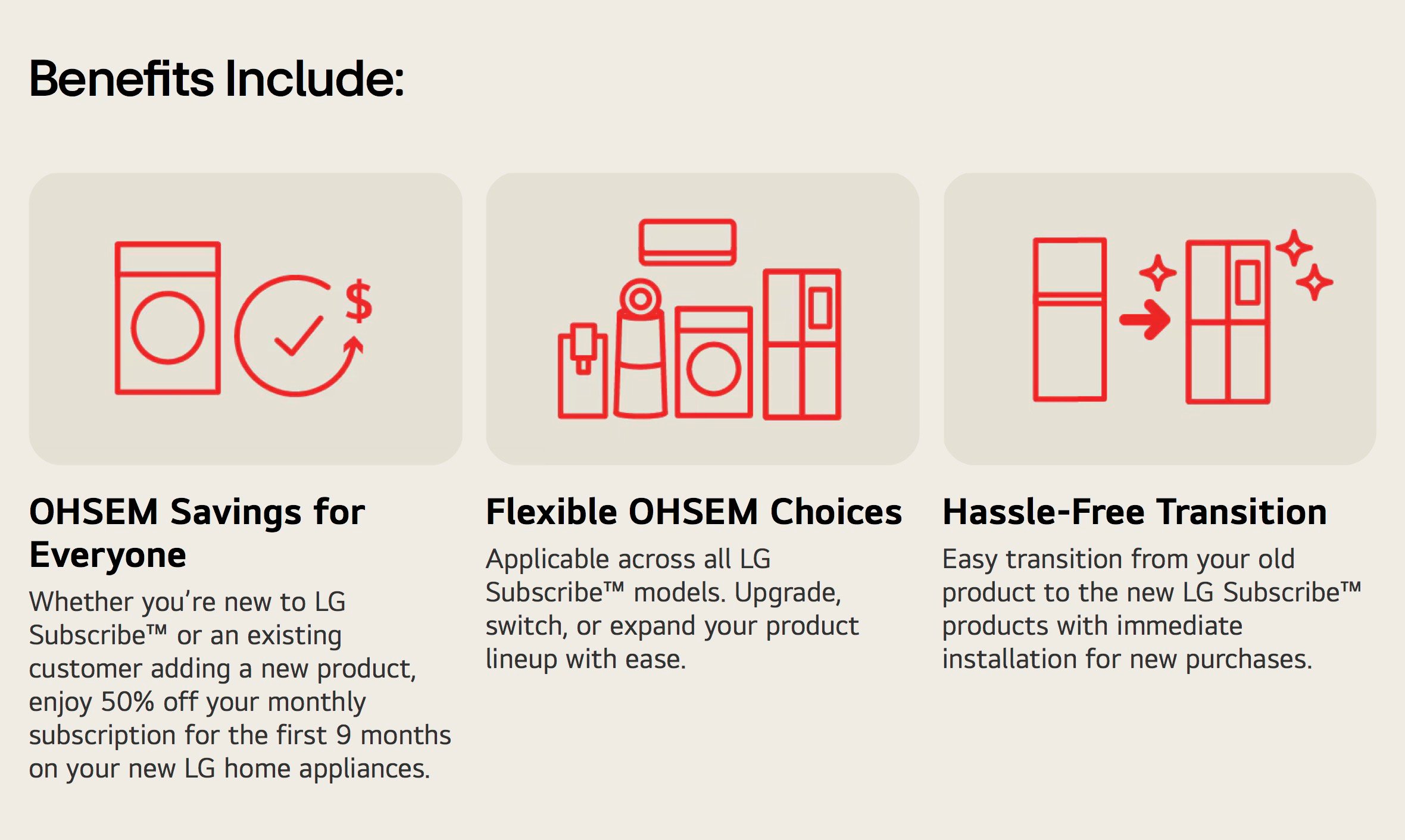 LG appliances showcase