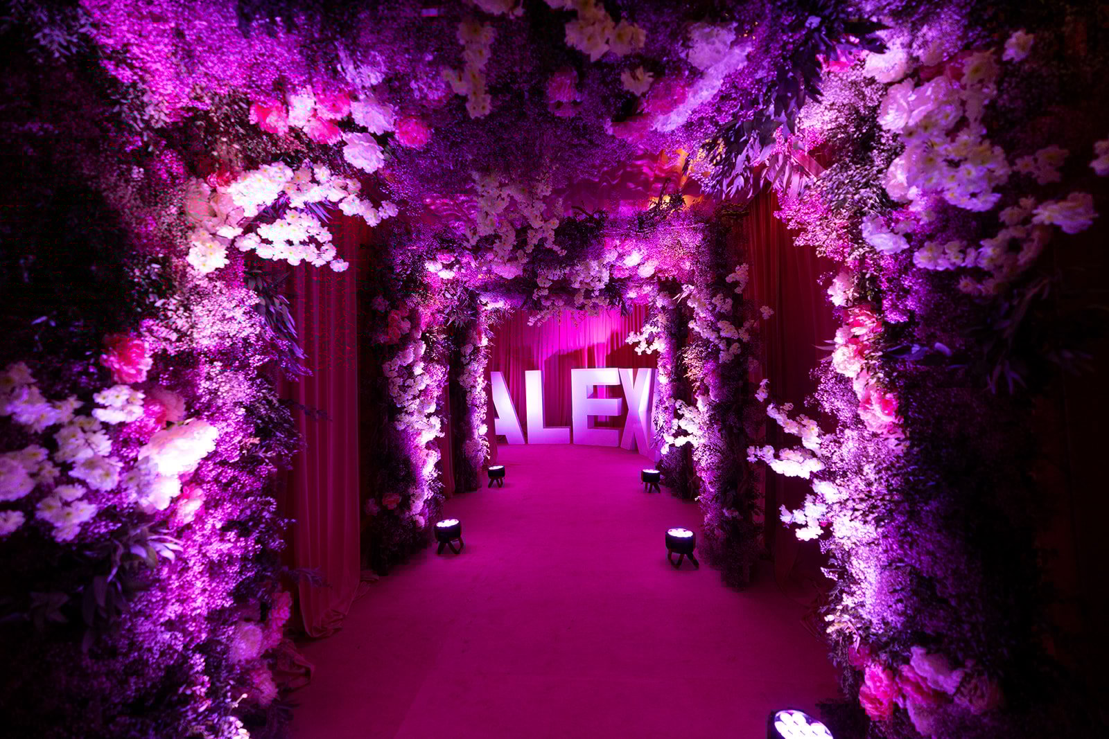 Professional event lighting setup