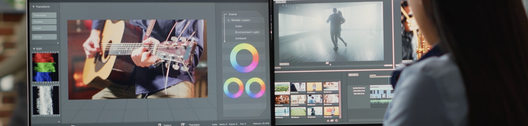 AI Interface with large screen display