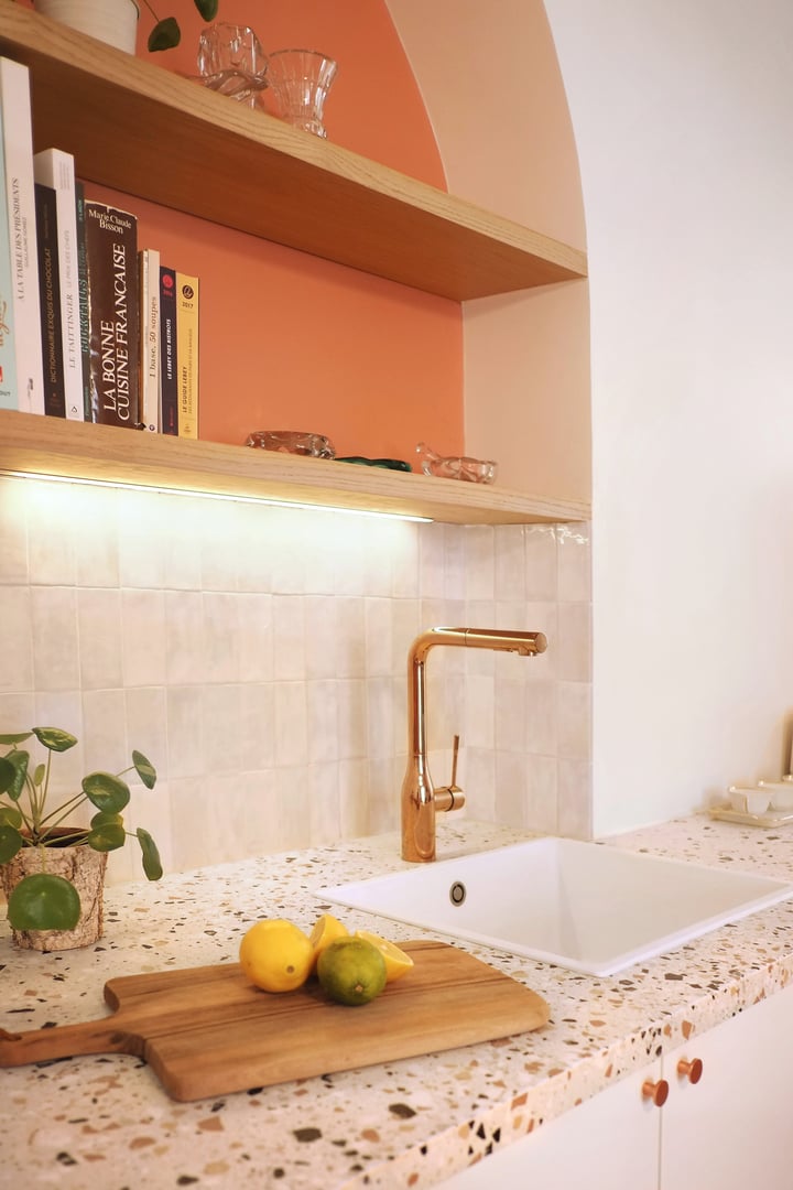 Rénovation appartement Clignancourt - Évier et plan de travail profil