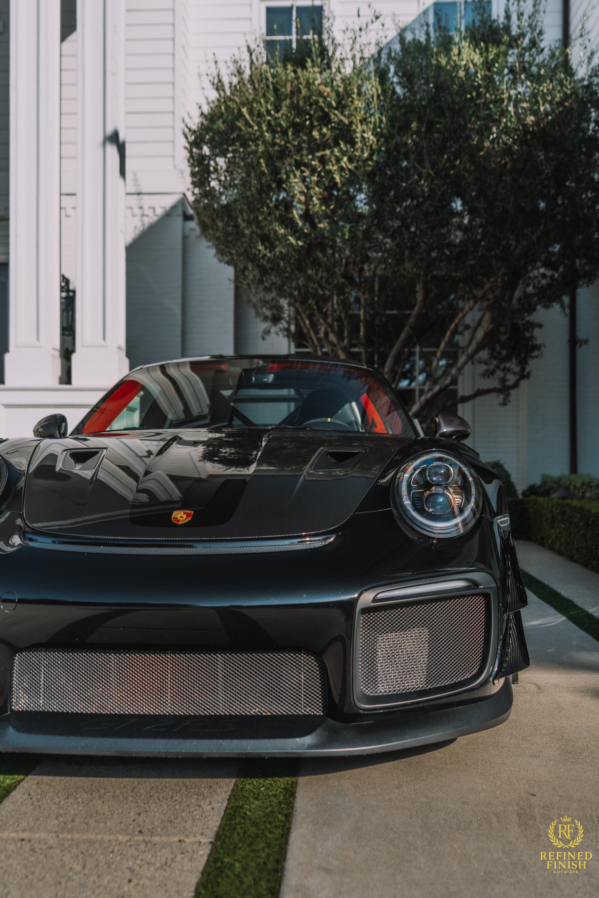 Exterior detailing showcasing pristine paint and premium finish