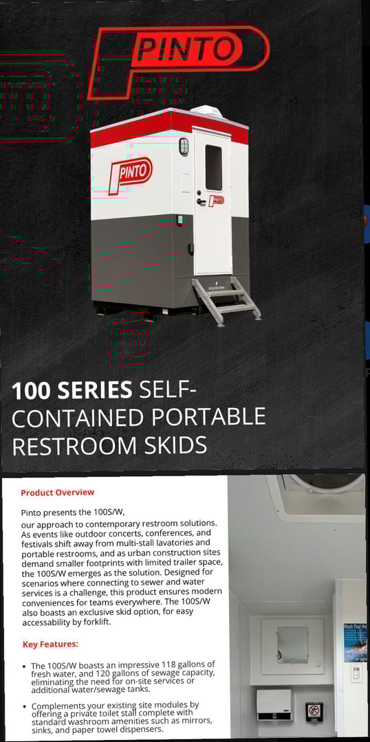 Pinto Site Services portable sanitation equipment and trucks