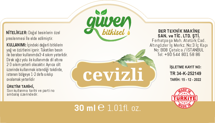 CEVİZLİ Etiket