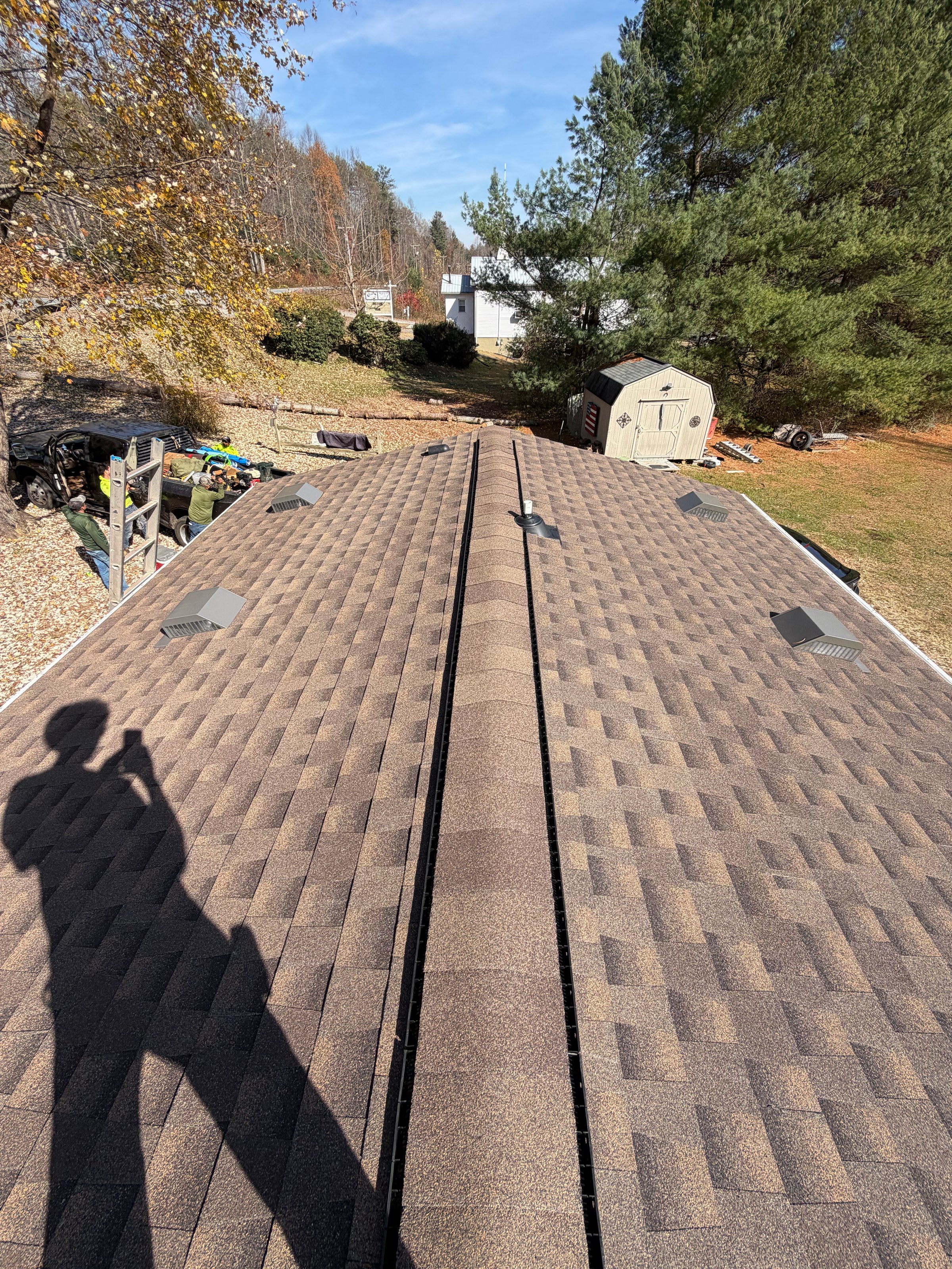 Complete roofing installation project