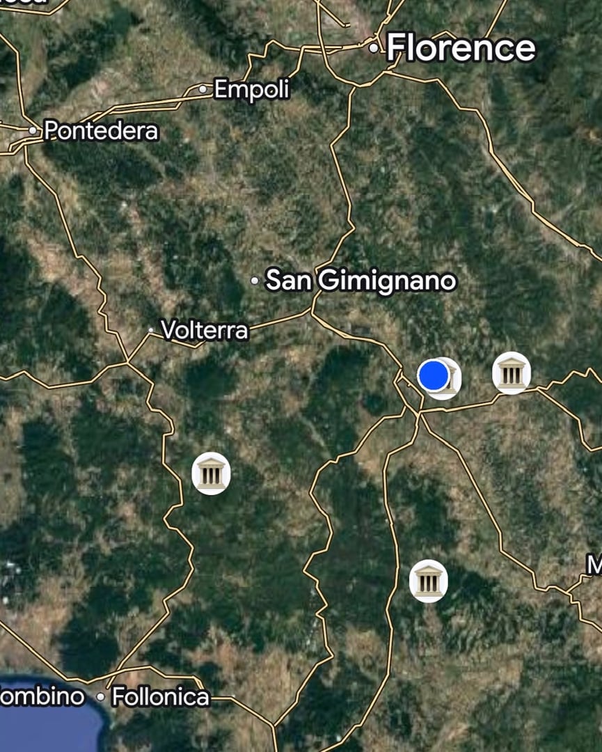 Tuscany landscape with vineyards