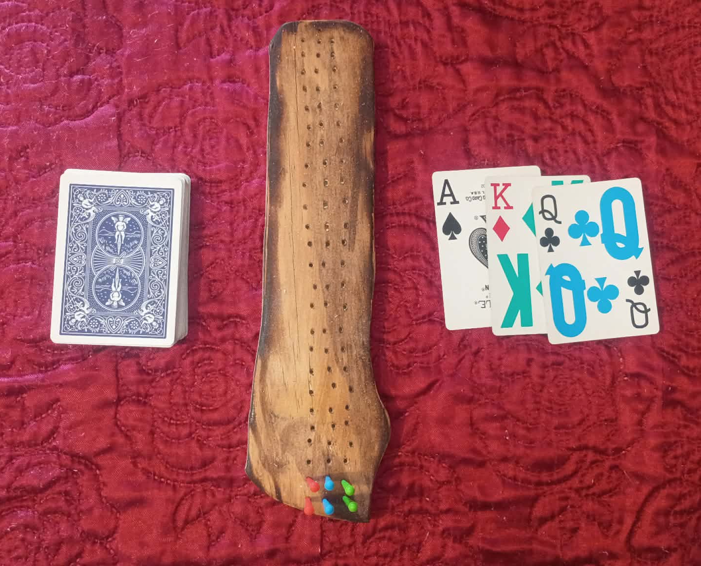 Custom skull cribbage board handmade