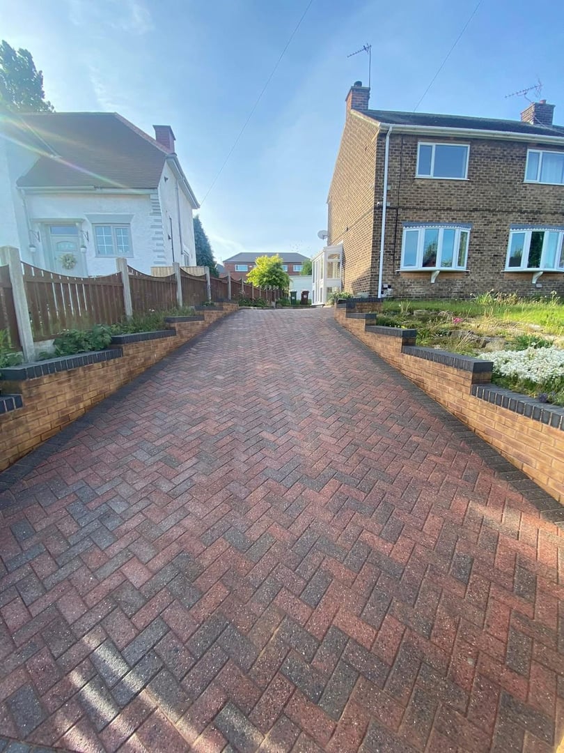 Driveway after cleaning