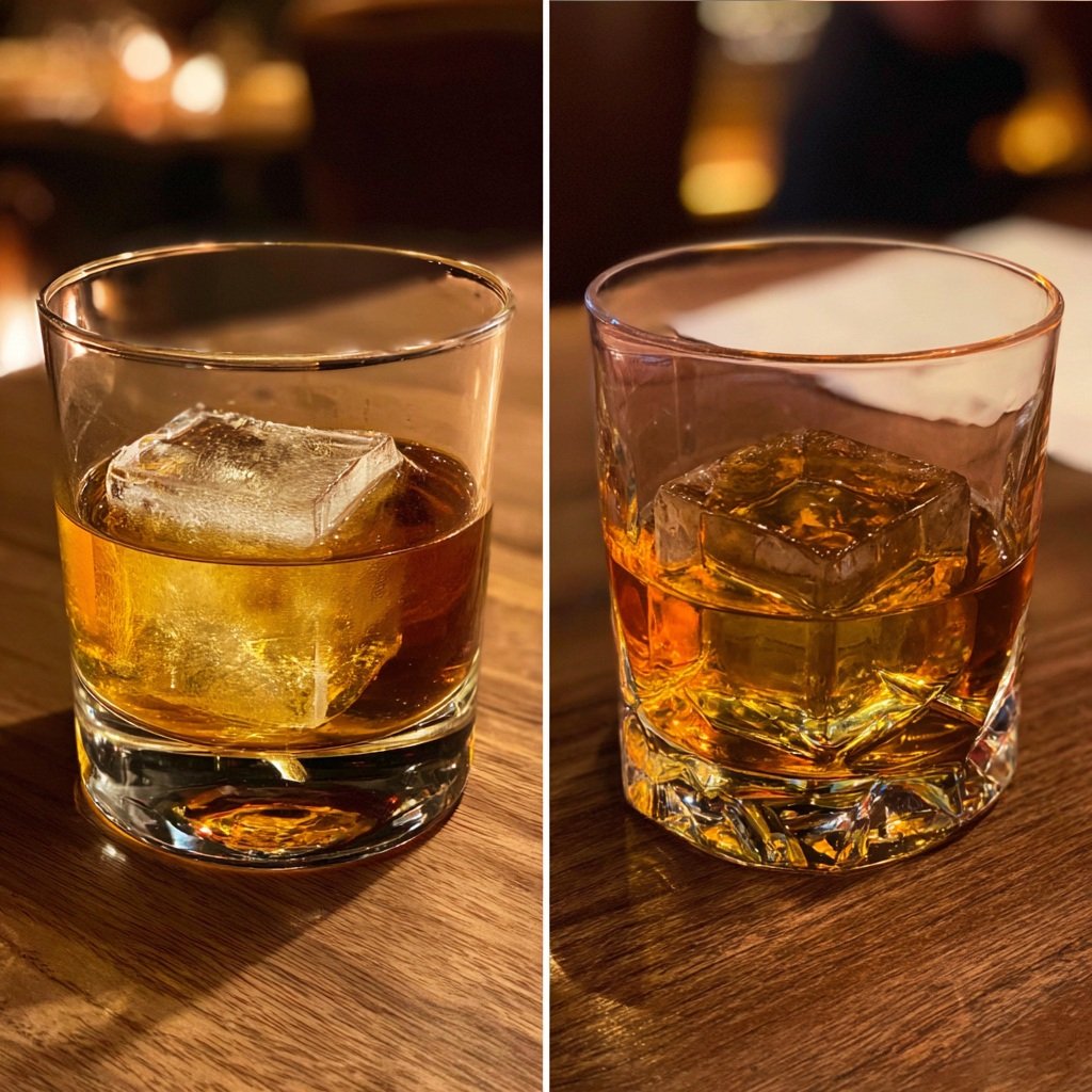 Premium ice cubes for cocktails