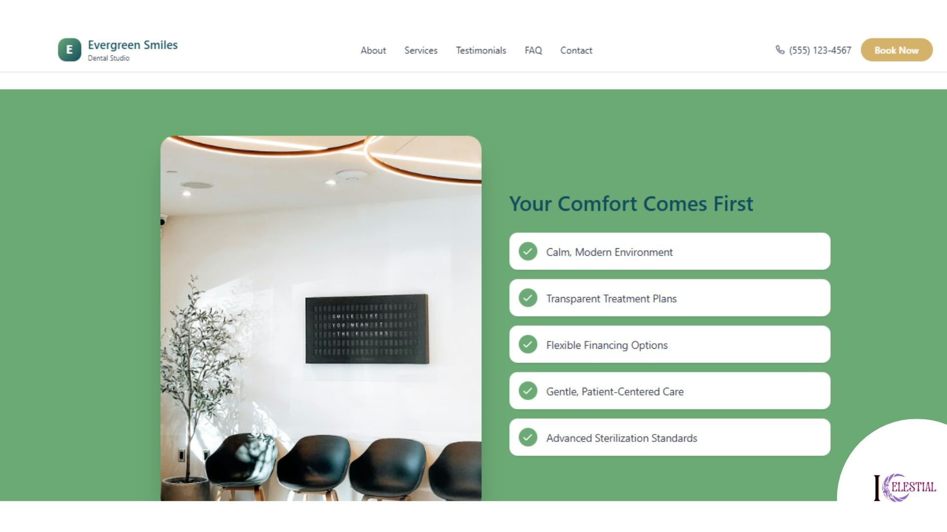 Evergreen Smiles Website Screenshot 3