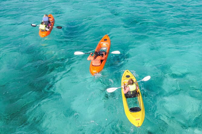 Professional kayak rental service with clear bottom kayaks