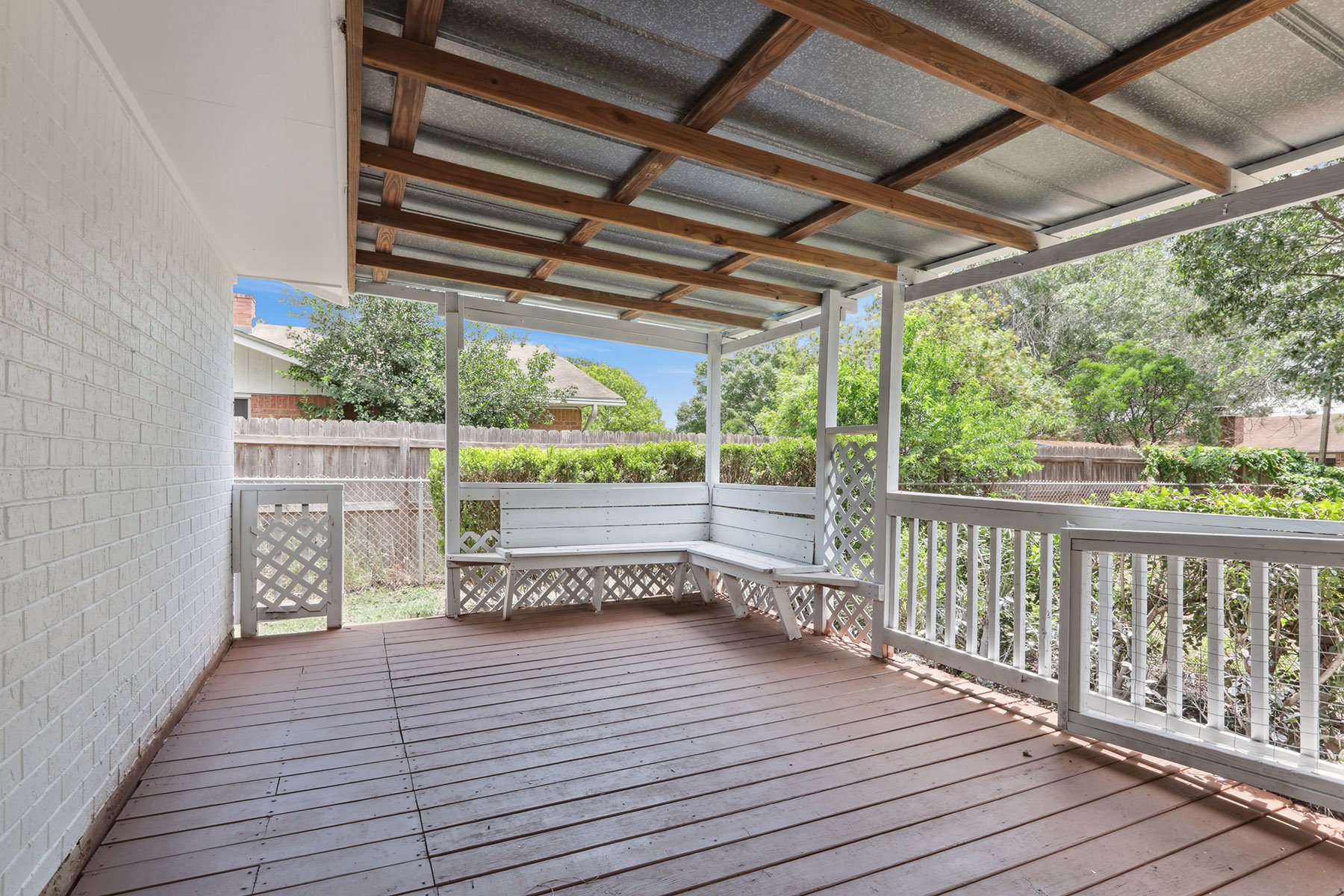 Backyard with gazebo