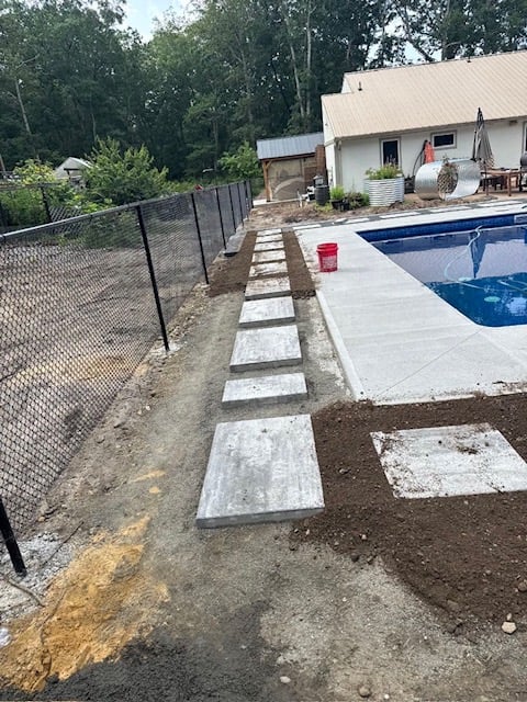 Pool surround paver installation getting started