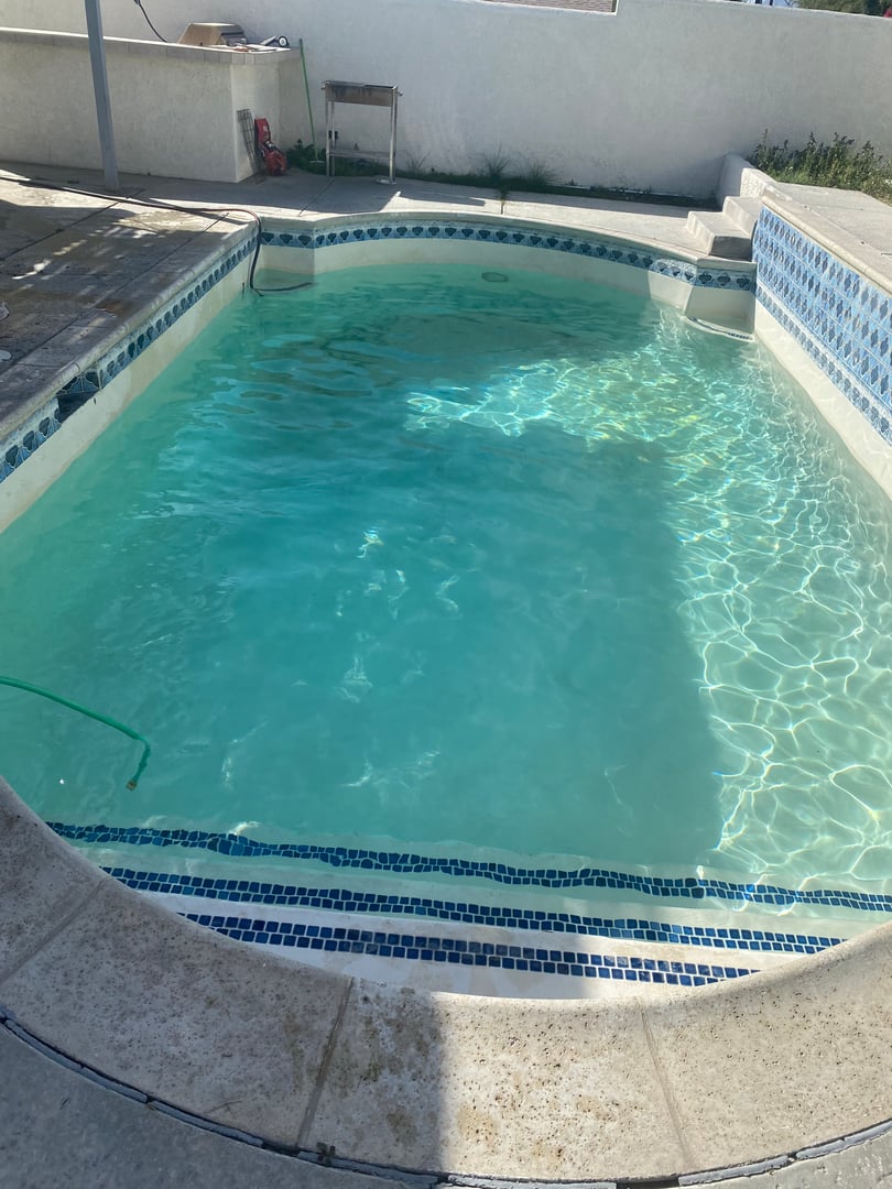 Pool after cleaning - with water