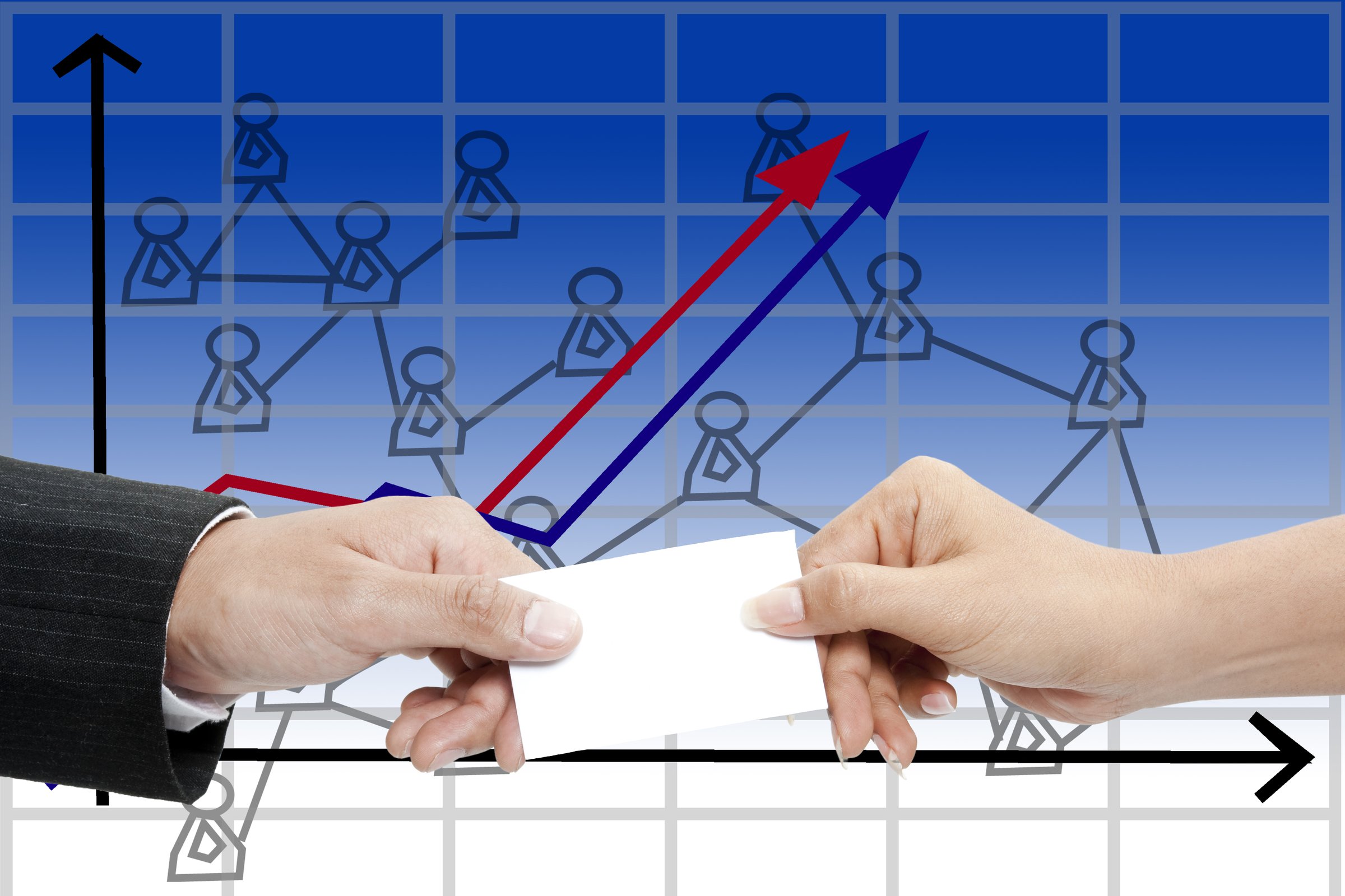 The hand of businessman showing the business concept;handshake,giving business card,writing.
