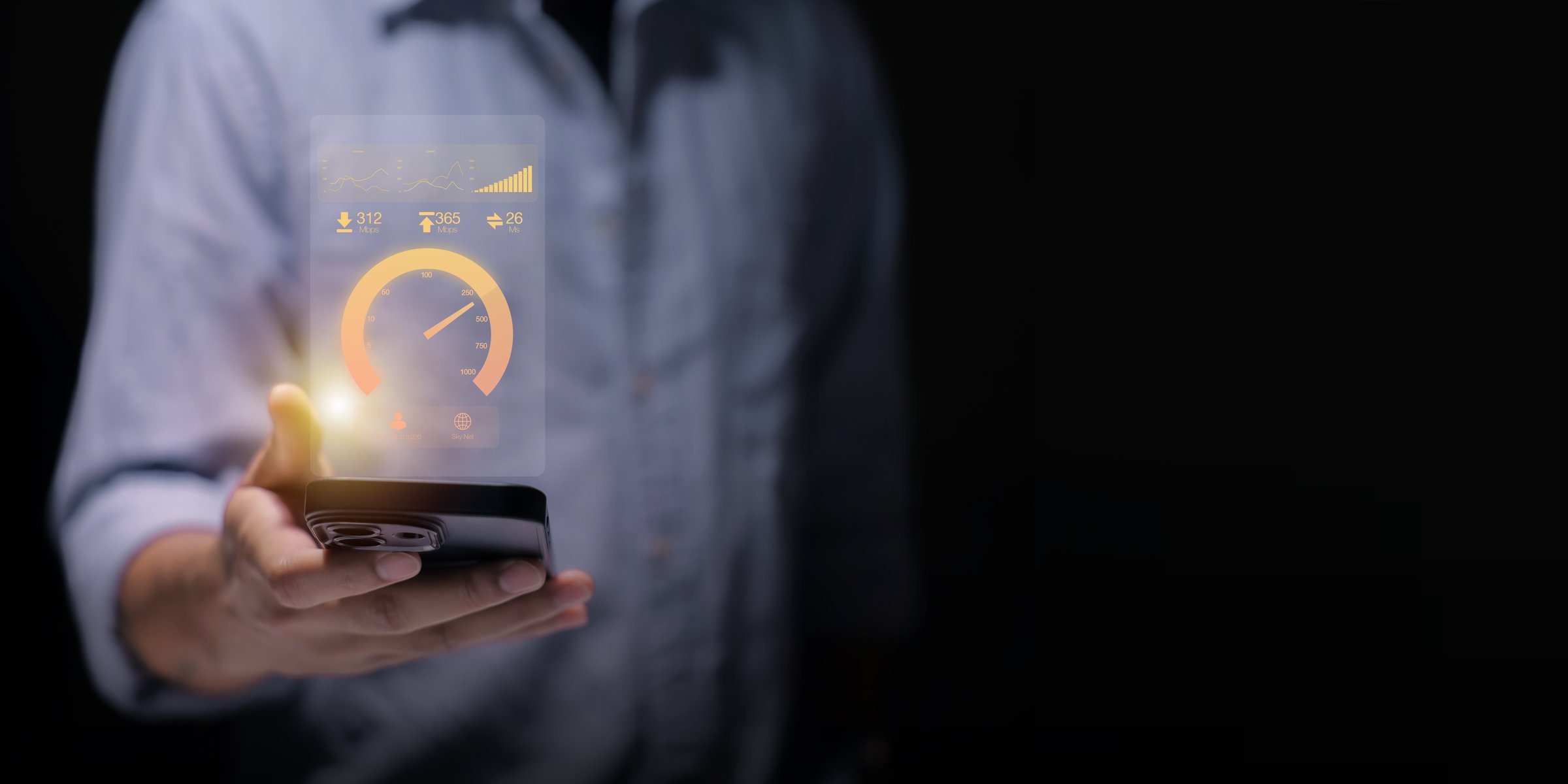 Super Fast internet connection speedtest bandwidth network technology