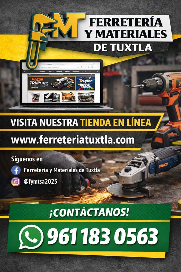 Herramientas y productos - Ferretería Tuxtla