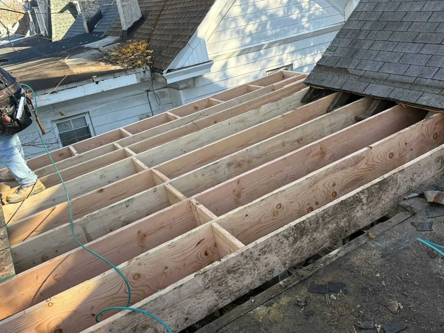 Storm damage roof repair