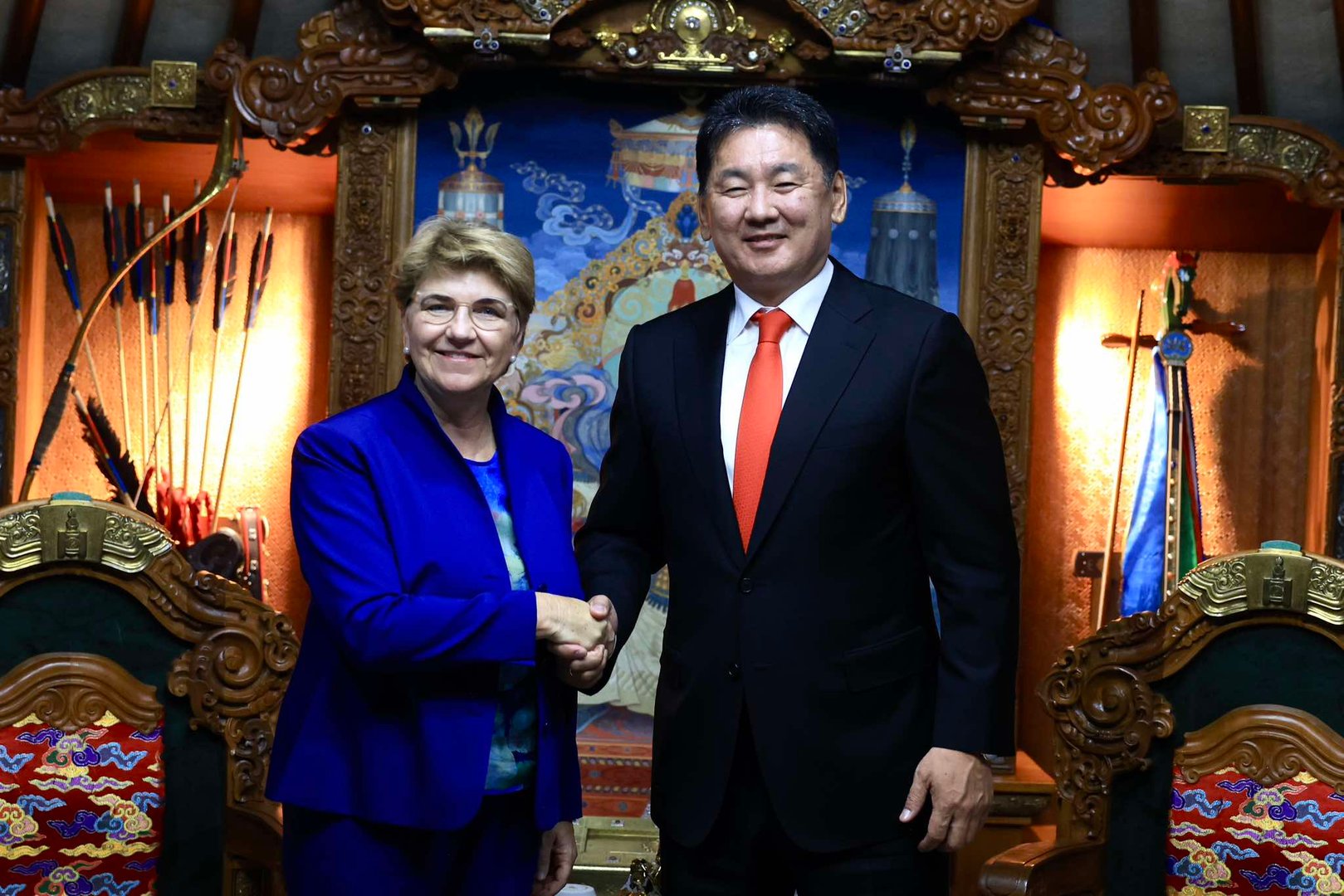 President Viola Amherd of Switzerland pays a state visit to Mongolia