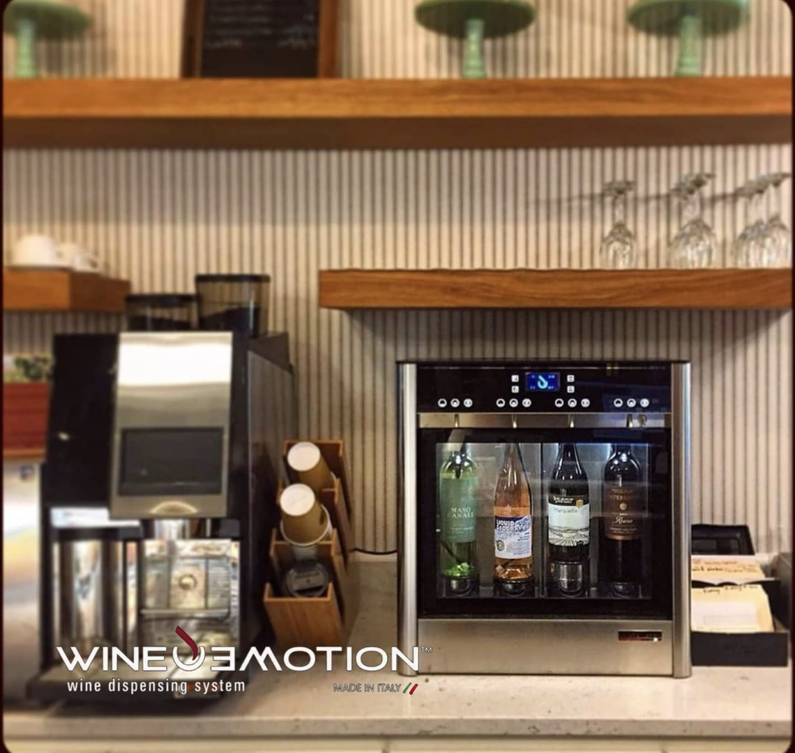 Vino por copeo WineEmotion despachadores automático contador para mixología, cava, vinicultura, enología, vinotecas, restaurantes, eventos, hotelería enfriador Thrill tinto