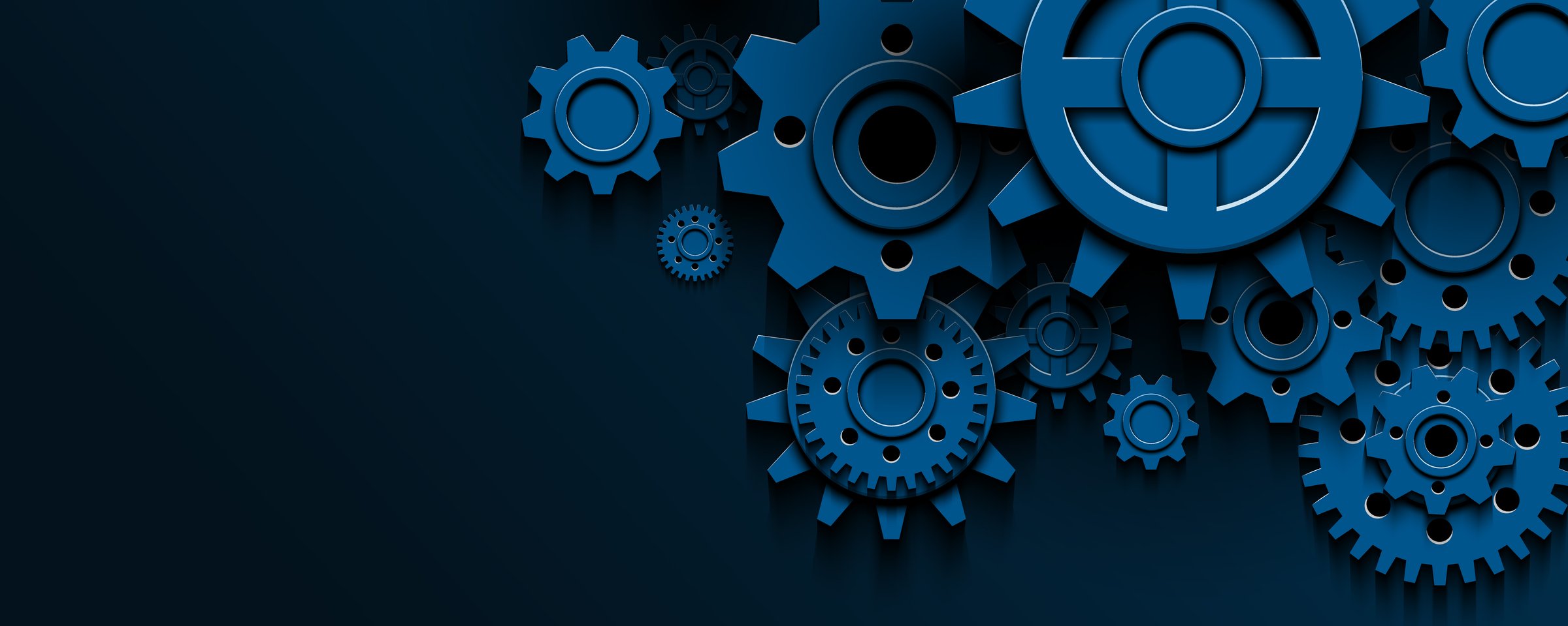 Technology background, concept of cogs and gears in the form of digital connection structure for banner advertising media design