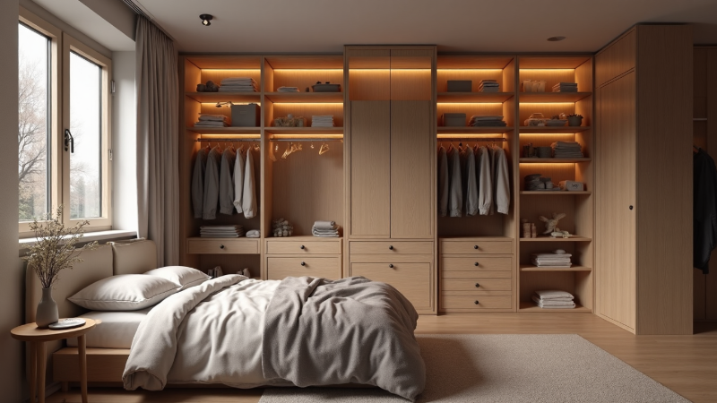 Oppbevaring soverom løsning 1