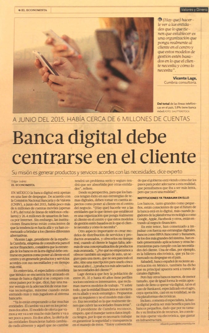 Entrevista Vicente Lage - El Economista