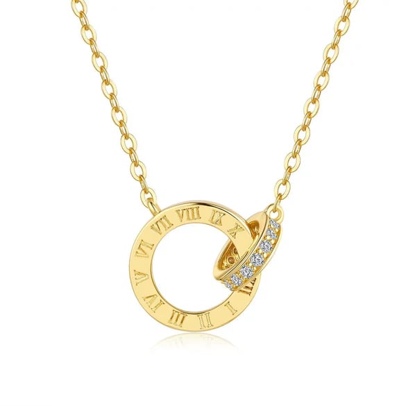 Collier fleur diamants or - vue détaillée pendentif