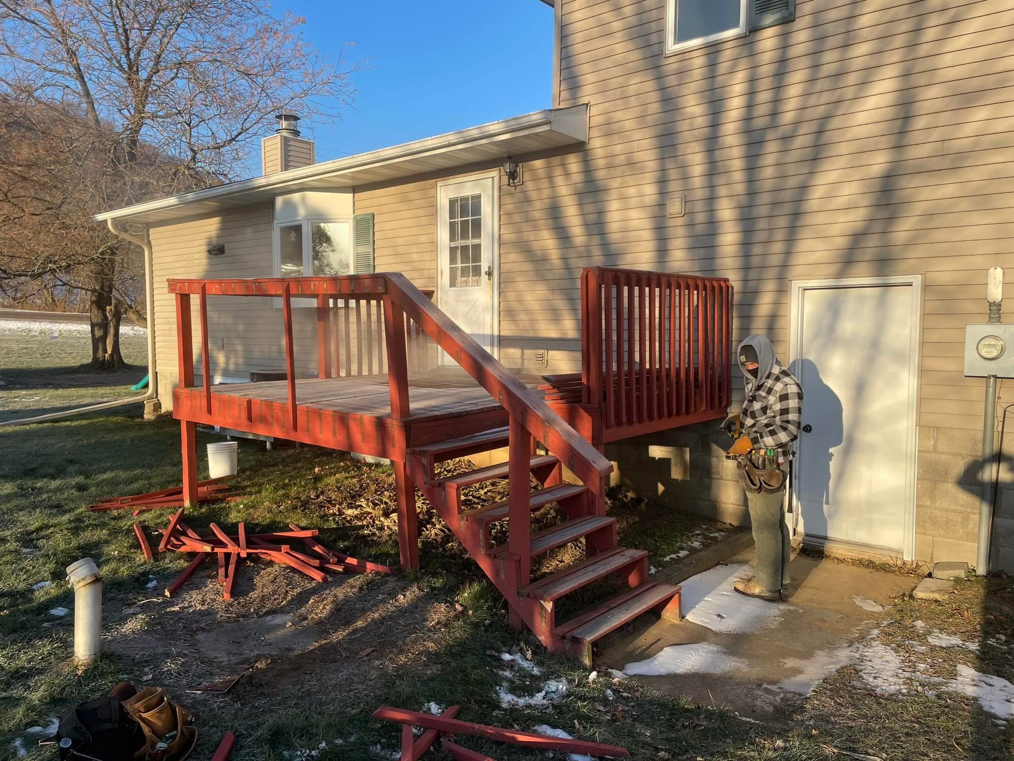 Backyard Deck Before by Sendelbach Builders
