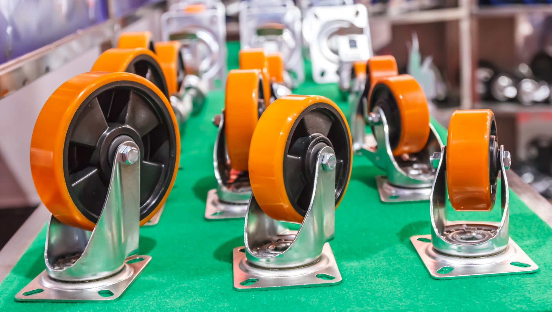 urethane on metal core wheel for work Industrial