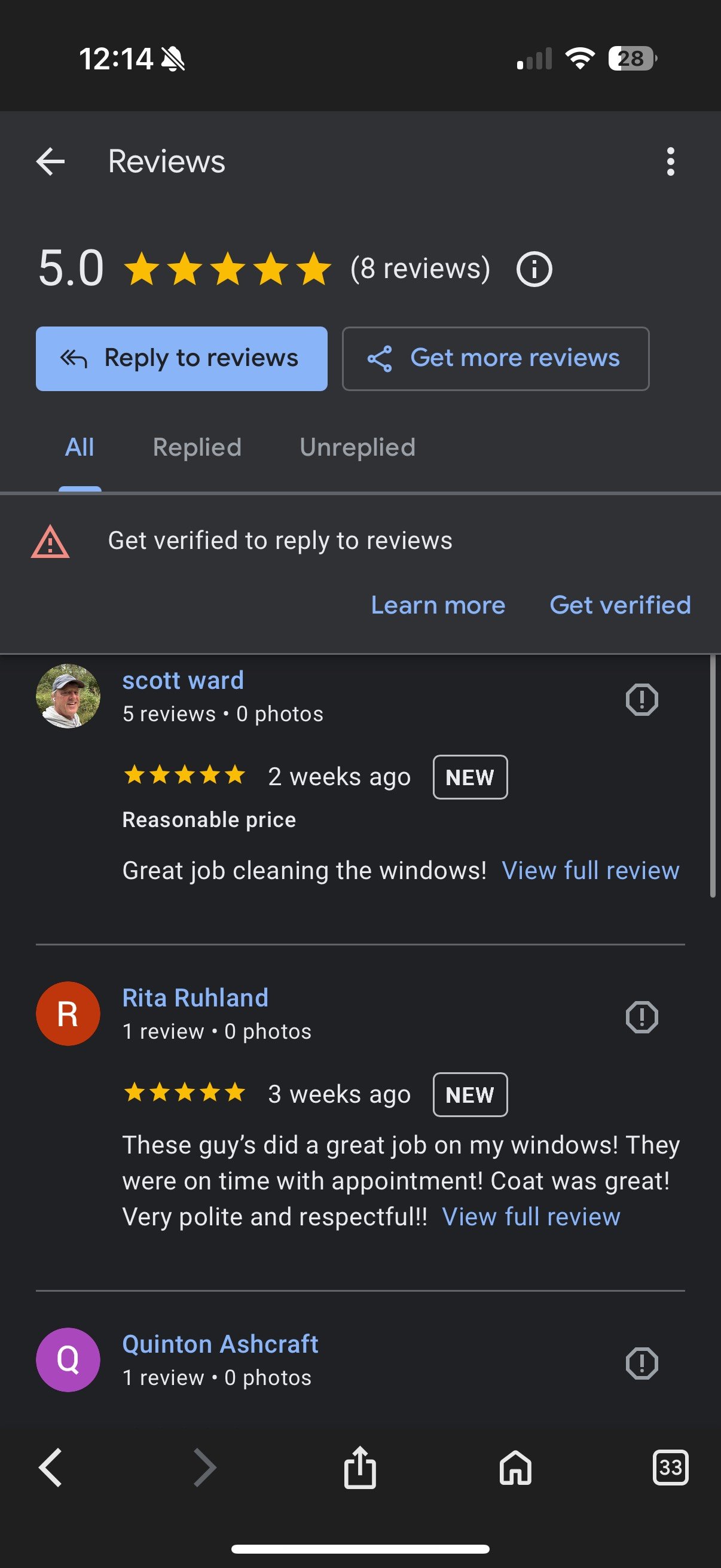 Happy customer review