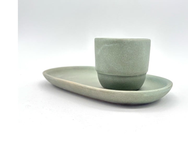 Tumbler Escalon Chico y Bandejita de 19 cms