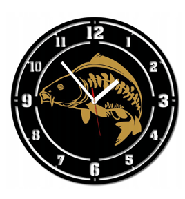 Zegar ścienny wędkarstwo karp