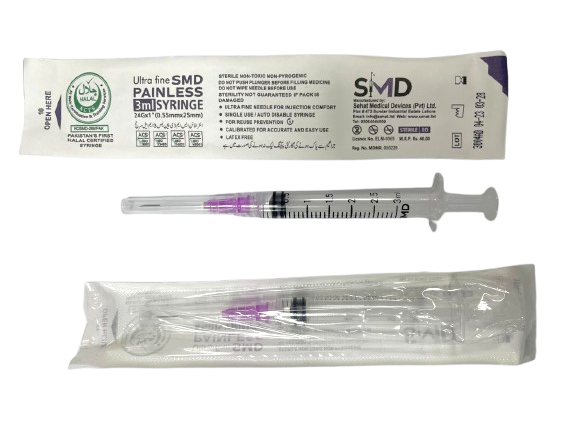 SMD Ultrafine Painless Auto-Disable Syringe 3ml