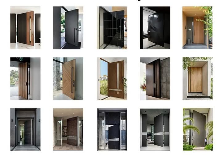 Custom wooden security door installation by Niziandjiji