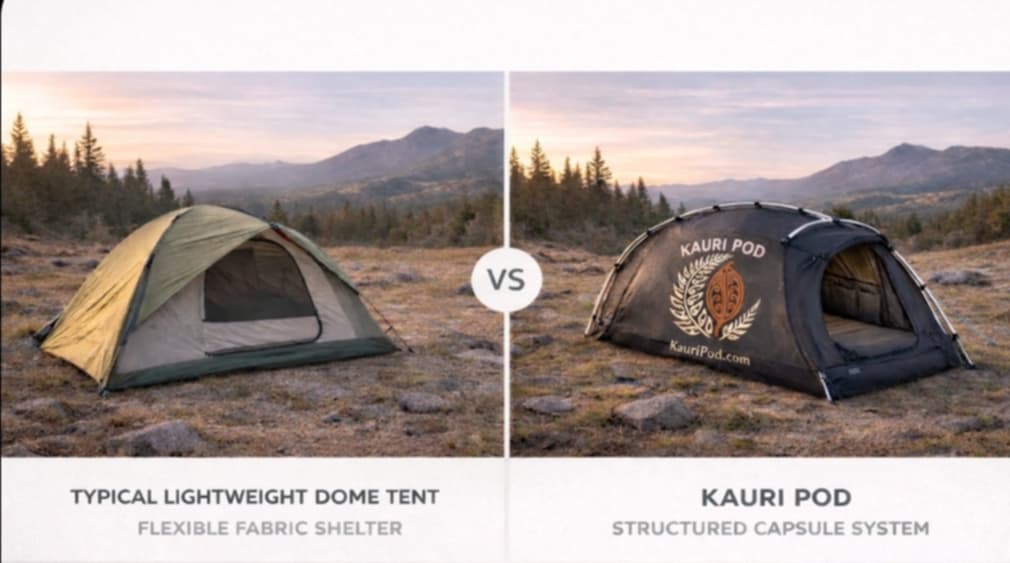 Insulated weatherproof sleeping capsule interior