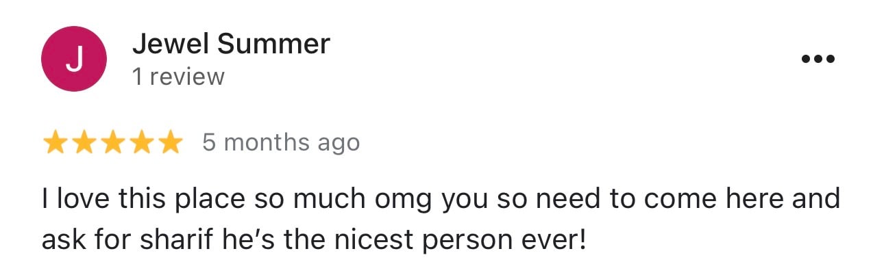 Customer Review Screenshot