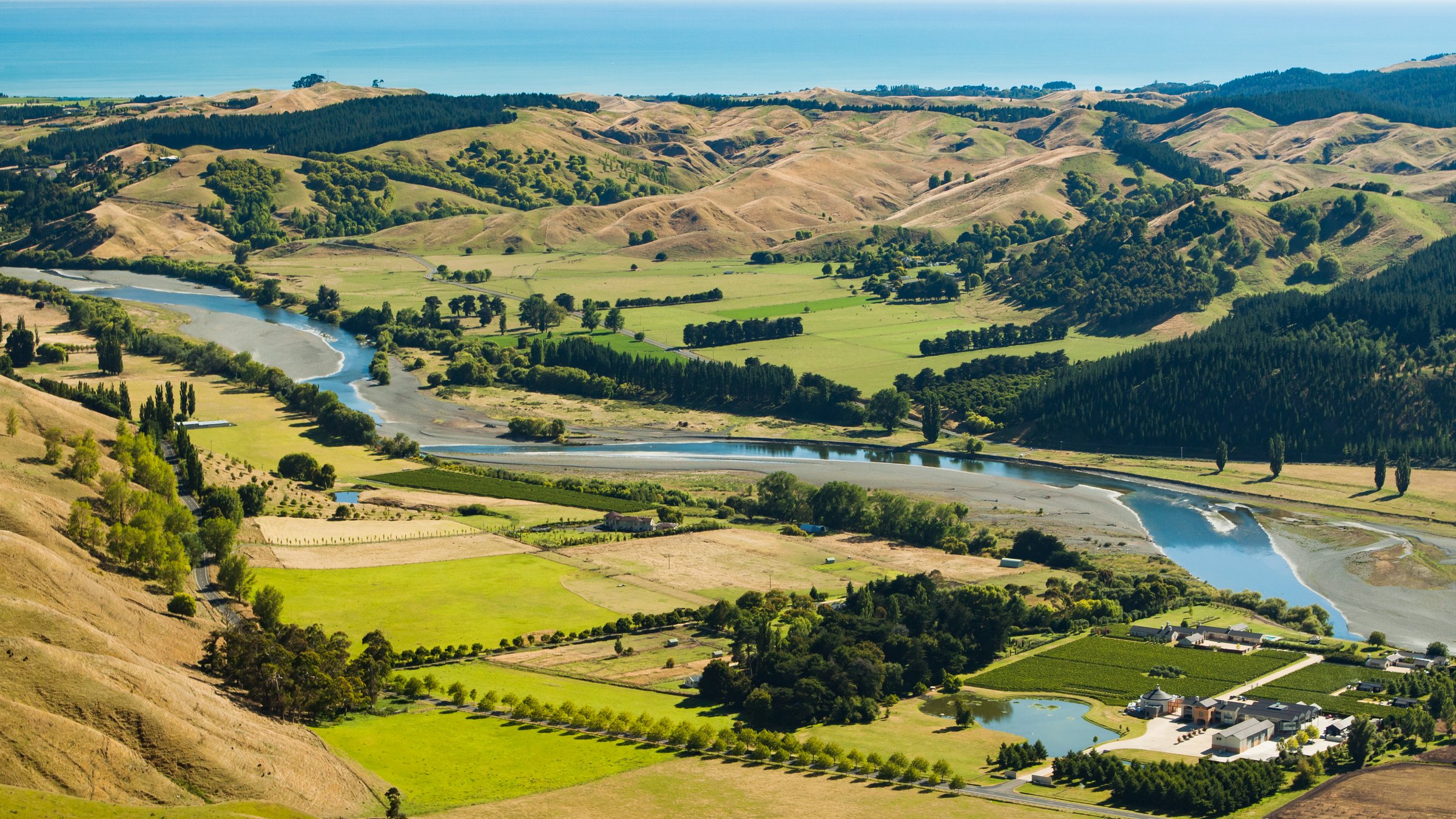 A view from Temata Peaks, Napier, New Zealand.