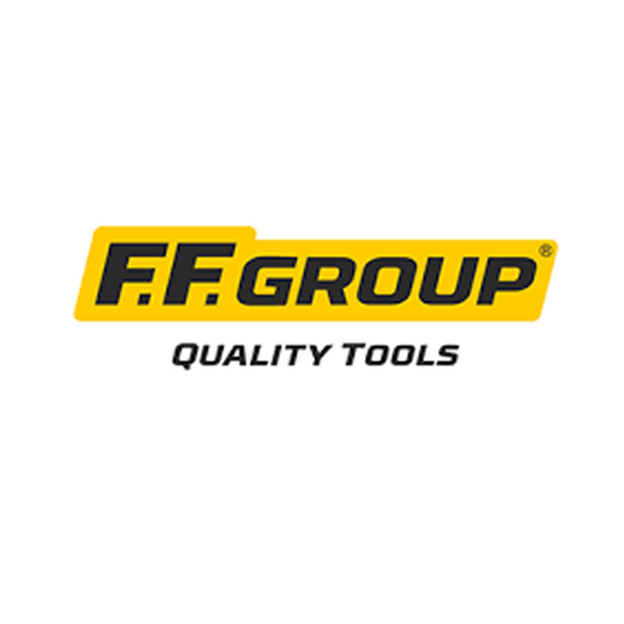 Logo of F.F. Group with the text Quality Tools below, featuring yellow and black colors.