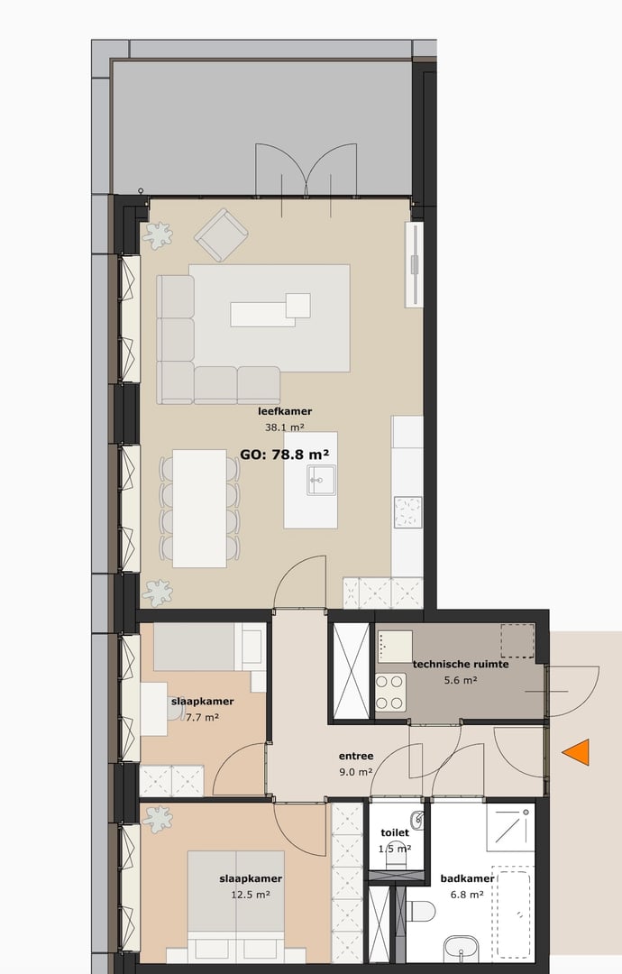 Putgraaf210 - Appartement Type 2