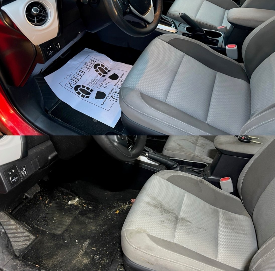 Clean polished car exterior