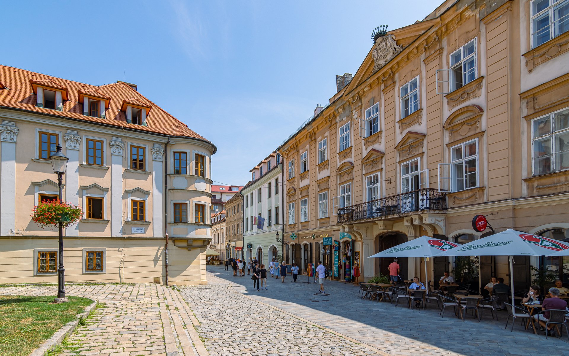 Bratislava, Slovakia - July 12, 2024: One of the streets in the center of Oldtown Bratislava