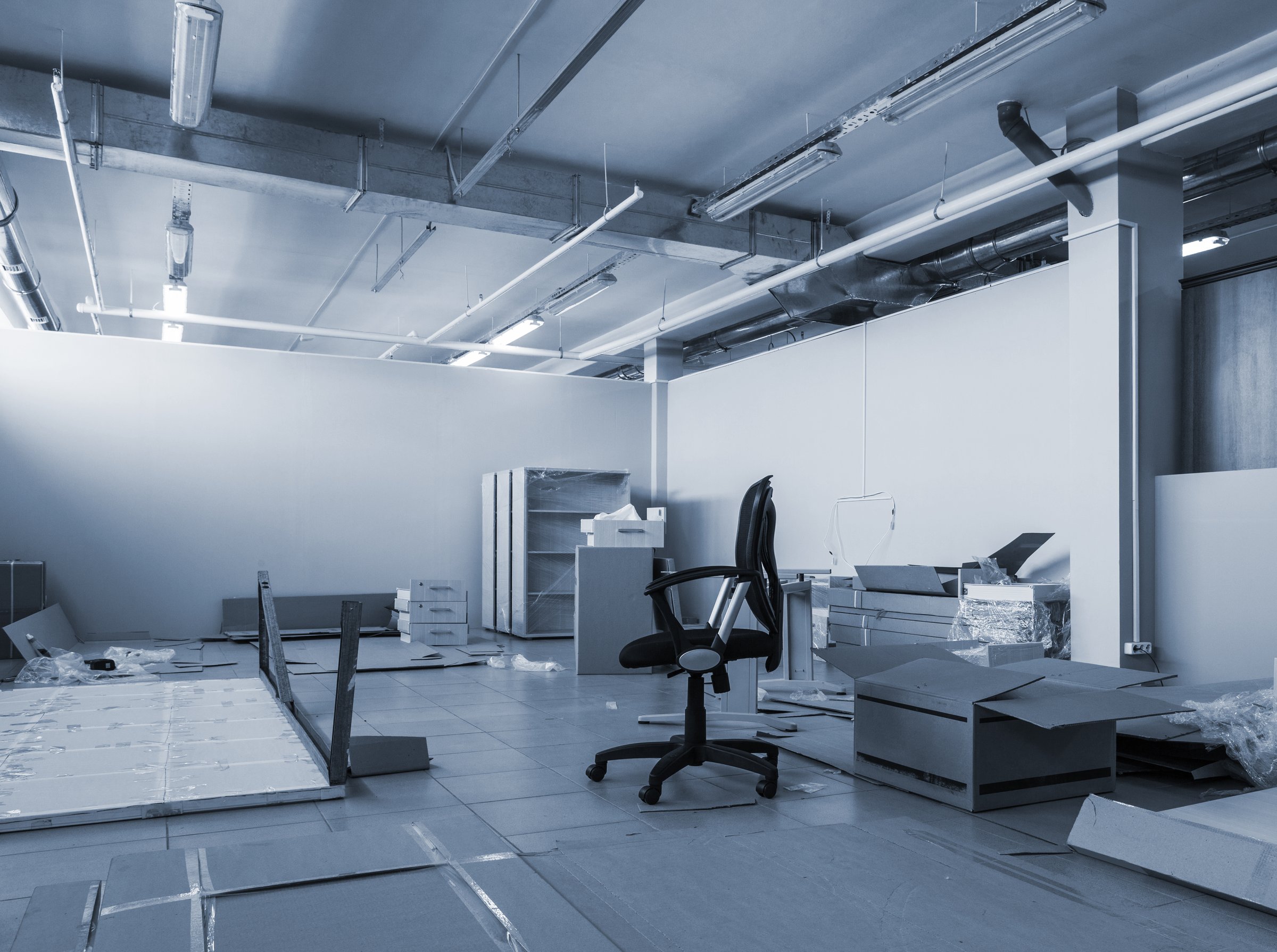 new chair in renovated modern office