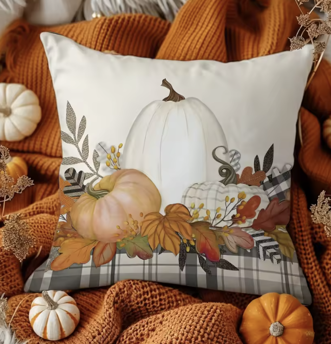 Autumn Theme Pillow Cover - Style 1