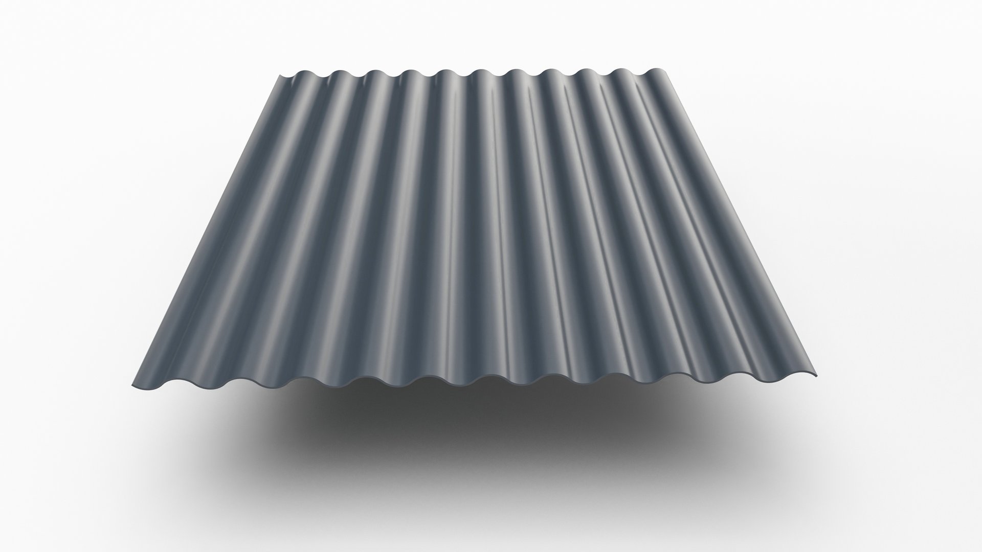 Gray tile roof floor metal fibber background. Closeup roofing texture pattern. Materials to build a house for sun and rain protection. 3d illustration