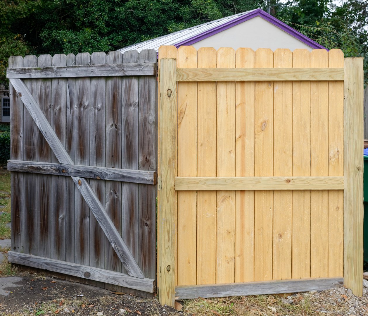 Fence gate repair.