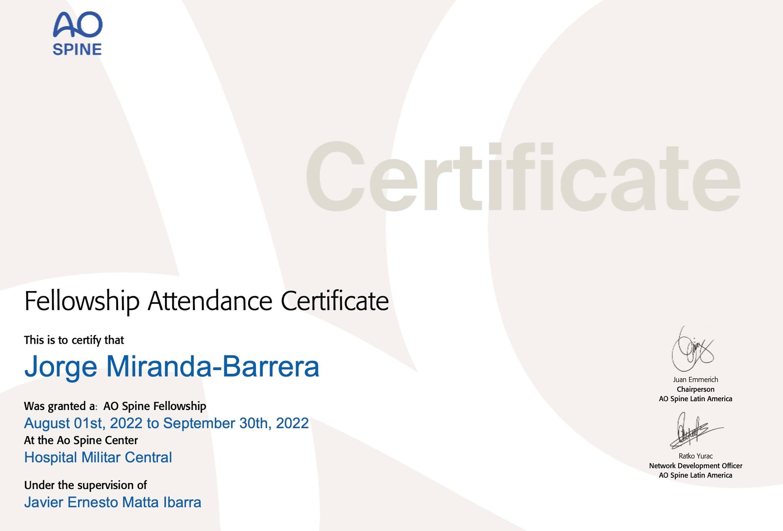 AO Spine International Course