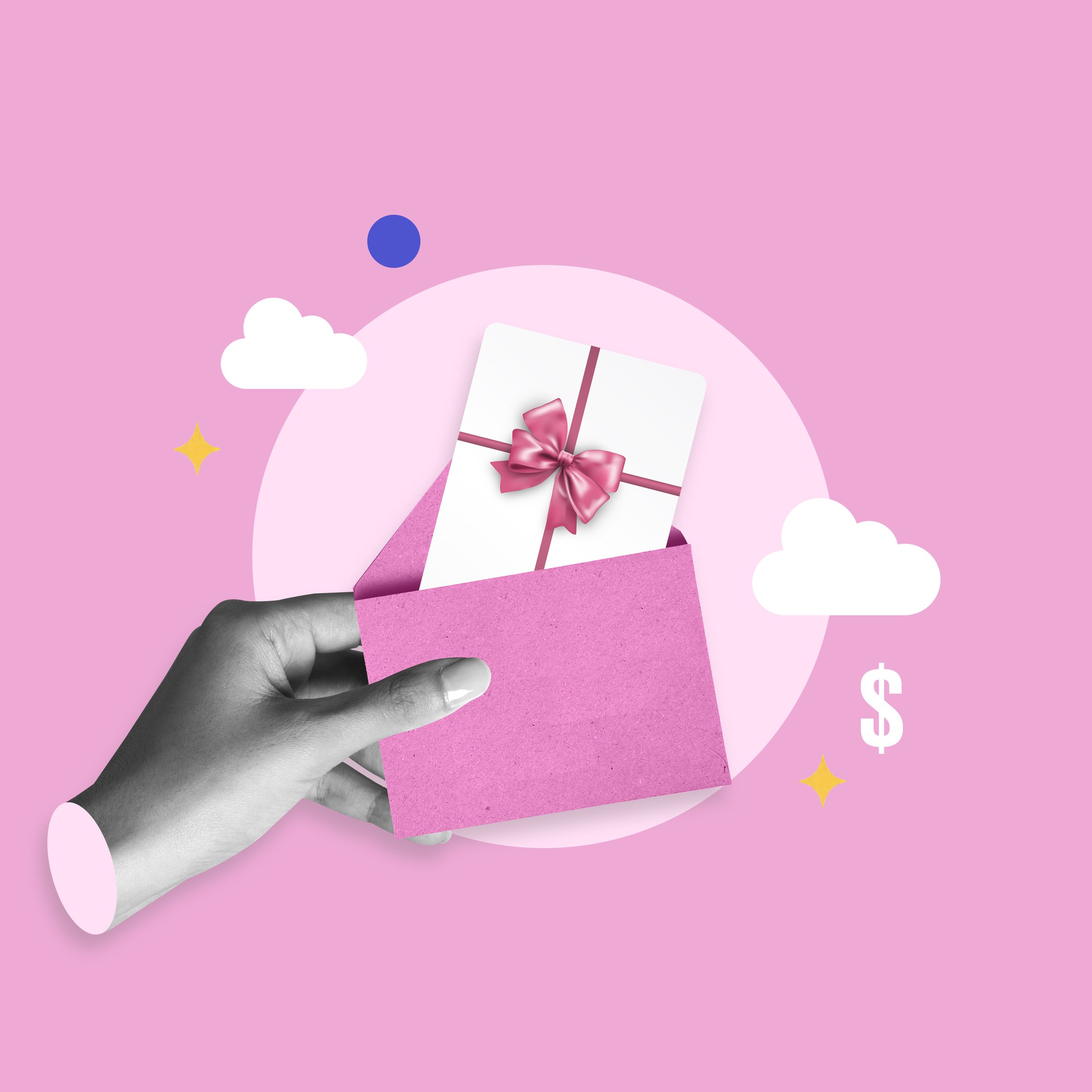 Hands, female, holding, open envelope, gift card, celebrating, Valentine's Day, Mother's Day, Women's Day, birthday, gift voucher, envelope, hand, ribbon, mail, invitation, bow, proposal, surprise, event, hold, love