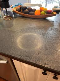 Burn mark on Corian solid surface